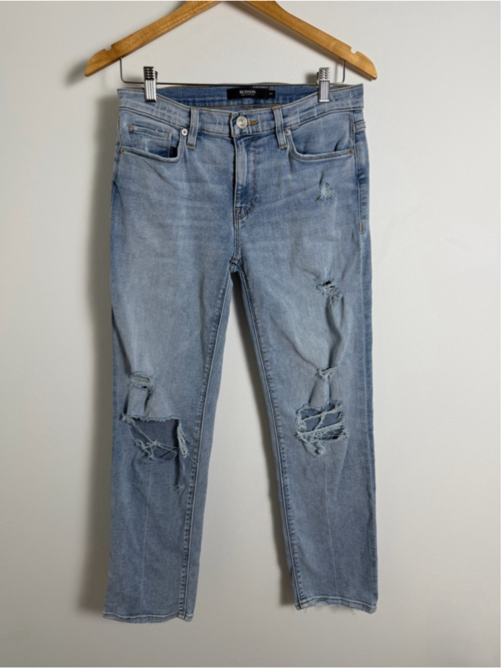 hudson distressed straight leg jeans y2k light wash grunge denim